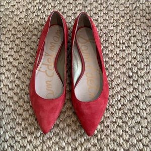 Sam Edelman Red Pointed Toe Flat